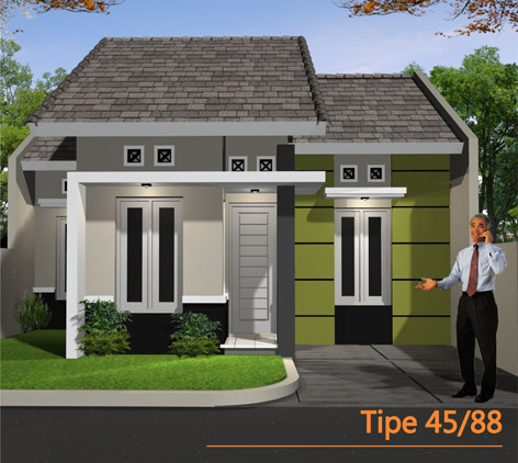 Contoh denah rumah minimalis type 45 - Tipe Rumah Minimalis