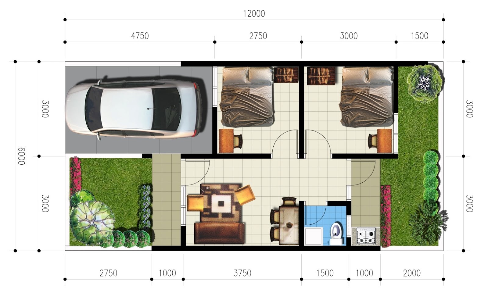 Desain Rumah Minimalis Type 36 60 Image Gallery HCPR