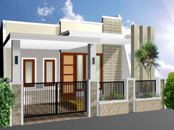 Konsep Desain Pagar Rumah Minimalis Type 45