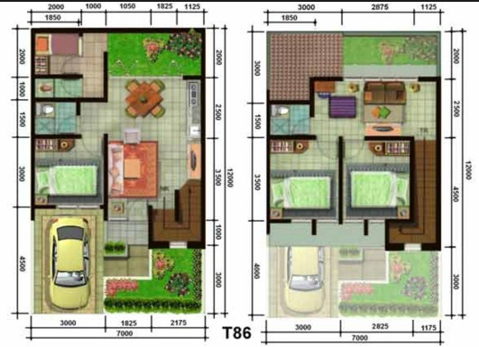 Contoh Denah Rumah Type 36