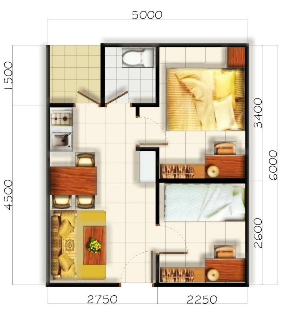 Ide Denah Rumah Minimalis Type 21